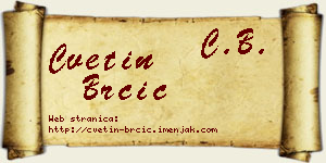 Cvetin Brčić vizit kartica